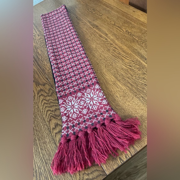 Woolrich Pink Patterned Scarf - Picture 5 of 6